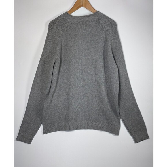 Ministry of Supply Atlas Sweater Mens XL Gray Waffle Knit Performance Pullover - Picture 3 of 9